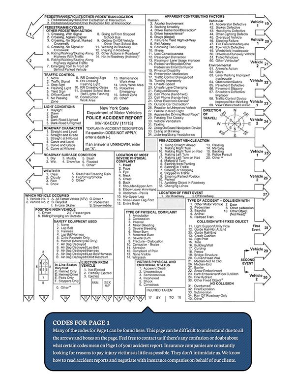 Ny police report mv 104an codes